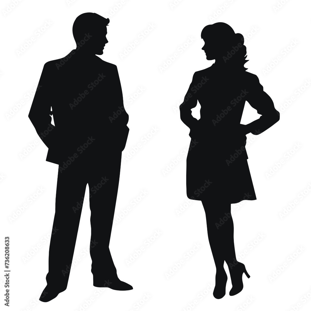 business people silhouette 