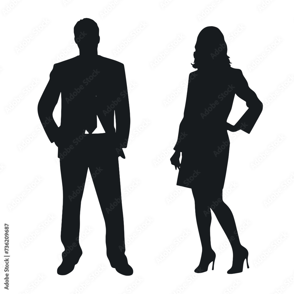 business people silhouette 