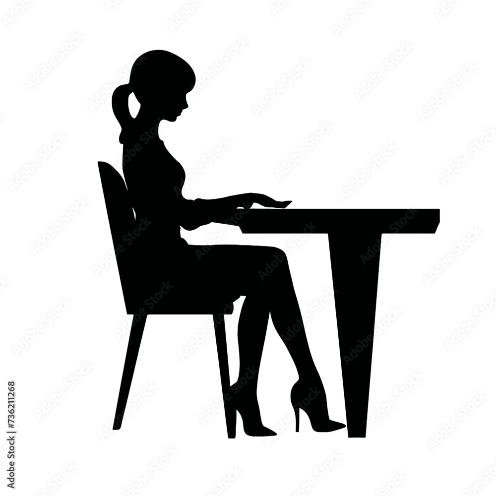 Fototapeta premium business people silhouette 