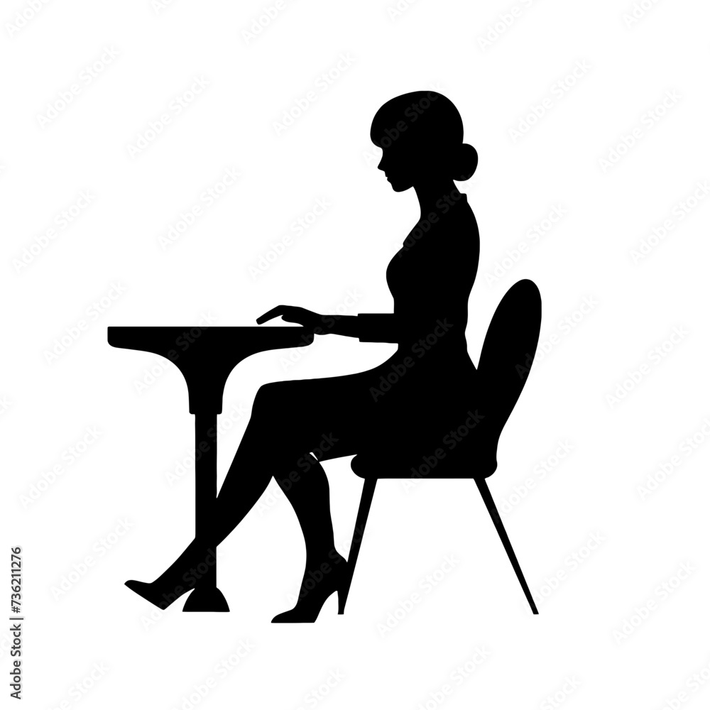 Fototapeta premium business people silhouette 