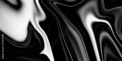 Abstract flowing liquid curve line. Silver black metallic. Modern fluid background. Black and silver background. Beautiful Marbling liquify