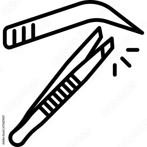 Cosmetics and Fashion Outline-tweezer