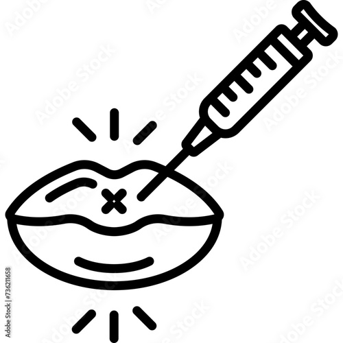 Cosmetics and Fashion Outline-lip