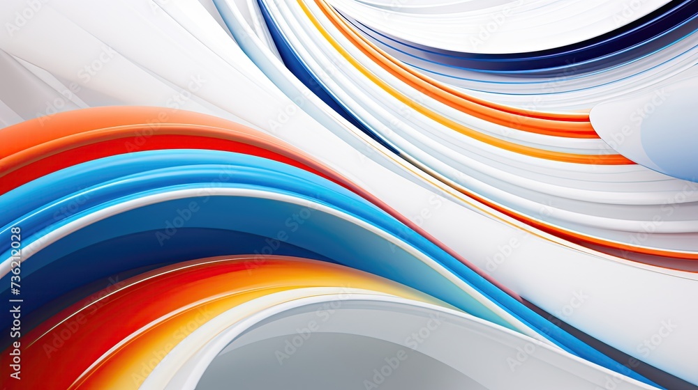 Fototapeta premium Experience the beauty of circular stripes, rendered in a variety of styles and techniques, against a pure white backdrop that allows each one to shine