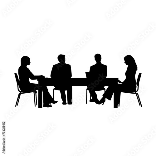 business people silhouette 