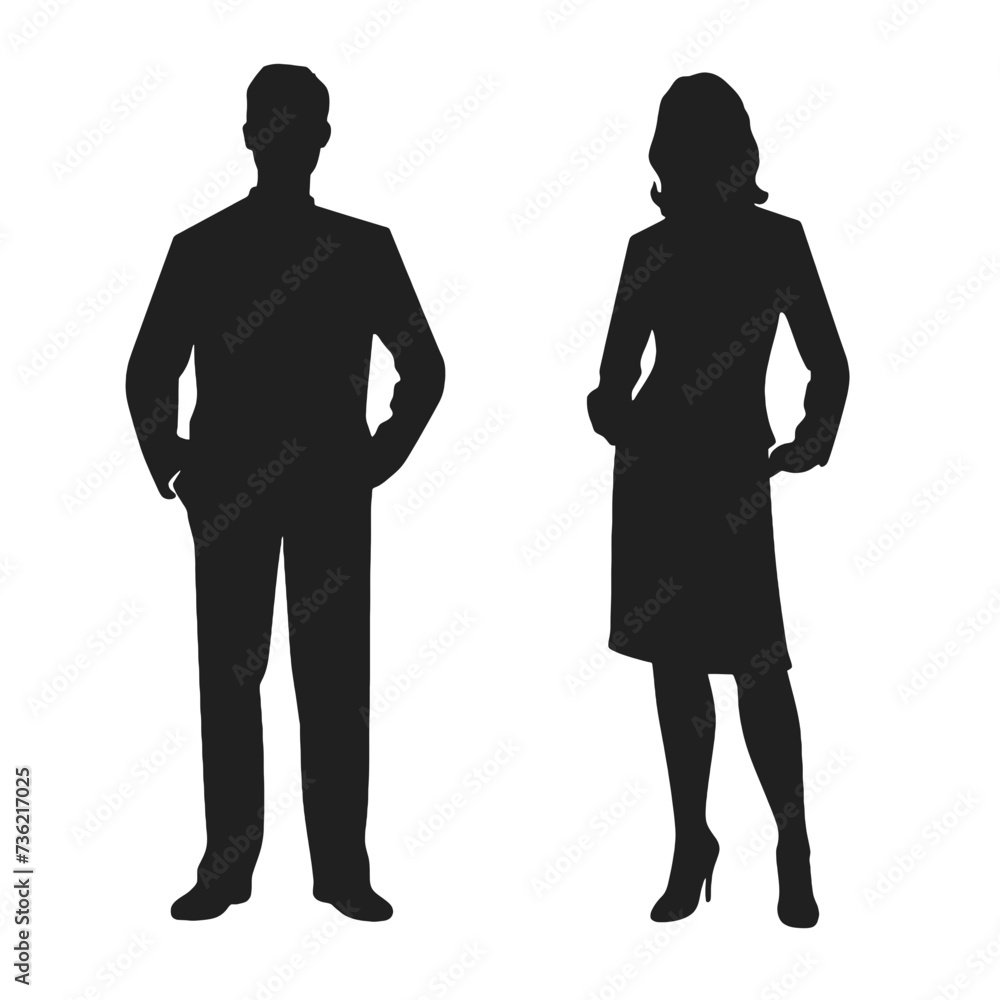 business people silhouette 

