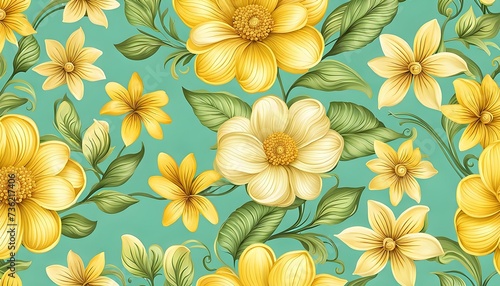 Flowers Pattern Background © MondSTUDIO