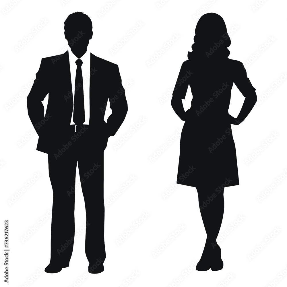 business people silhouette 
