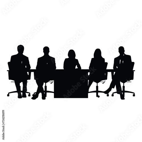 business people silhouette  