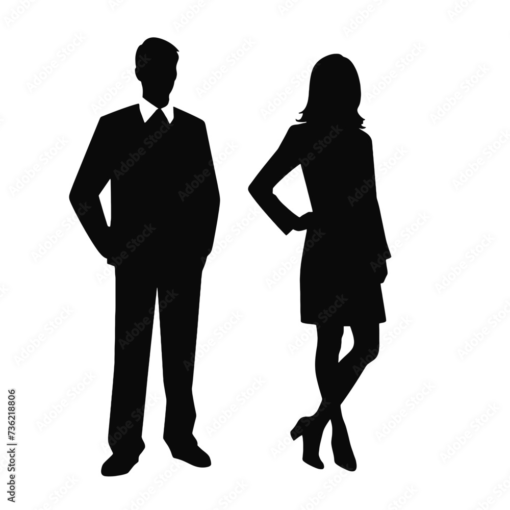 business people silhouette 
