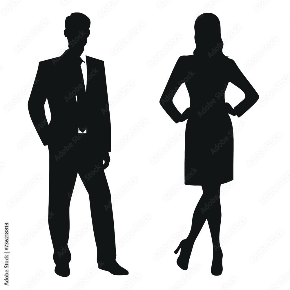 business people silhouette 
