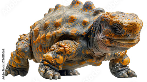 Mesmerizing scales and a gentle gaze capture the serene beauty of this majestic turtle, a reminder of the harmony between animal and nature photo