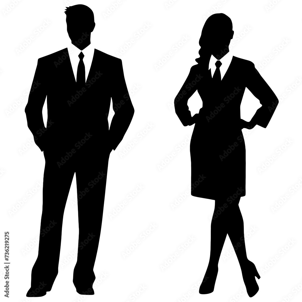 business people silhouette 