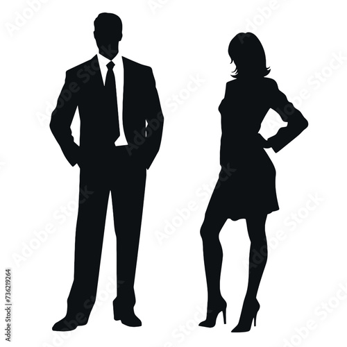 business people silhouette 