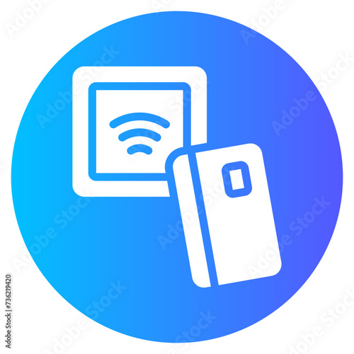 contactless gradient icon