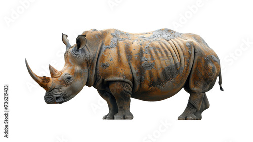 A powerful terrestrial mammal  the white rhinoceros  stands tall against a dark backdrop  showcasing its distinctive snout and captivating viewers with its wild beauty