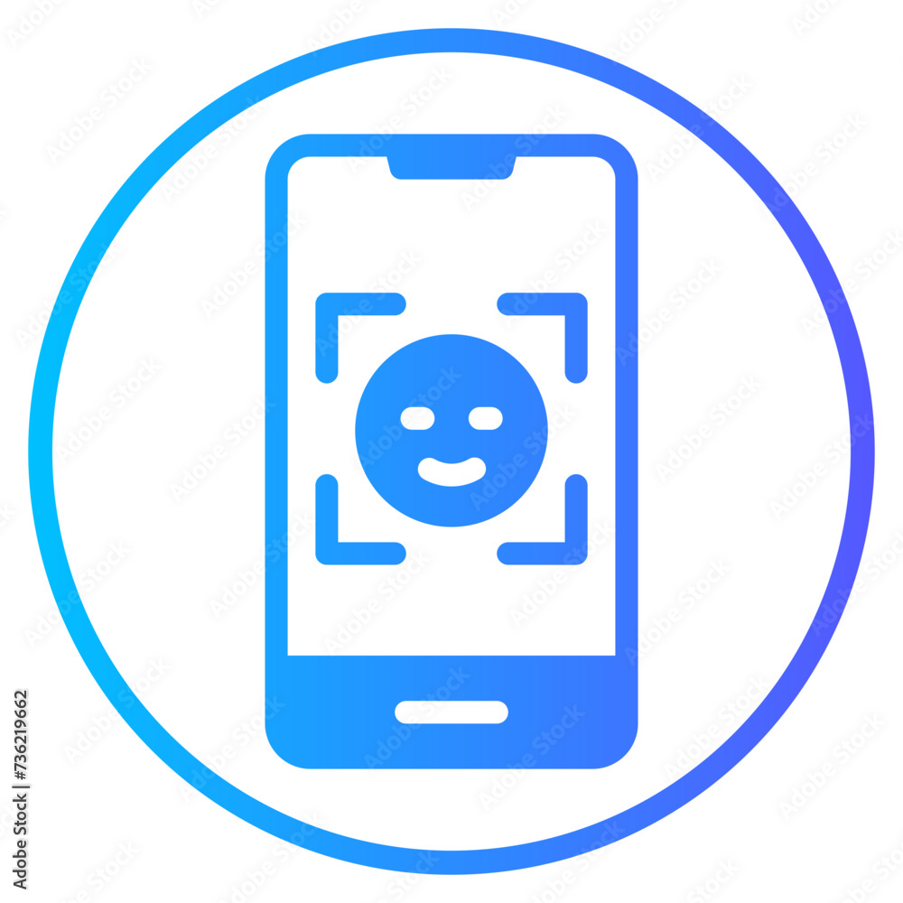 face id gradient icon