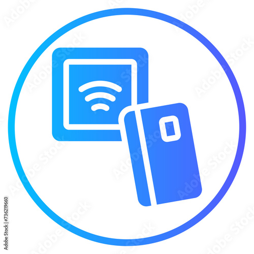 contactless gradient icon