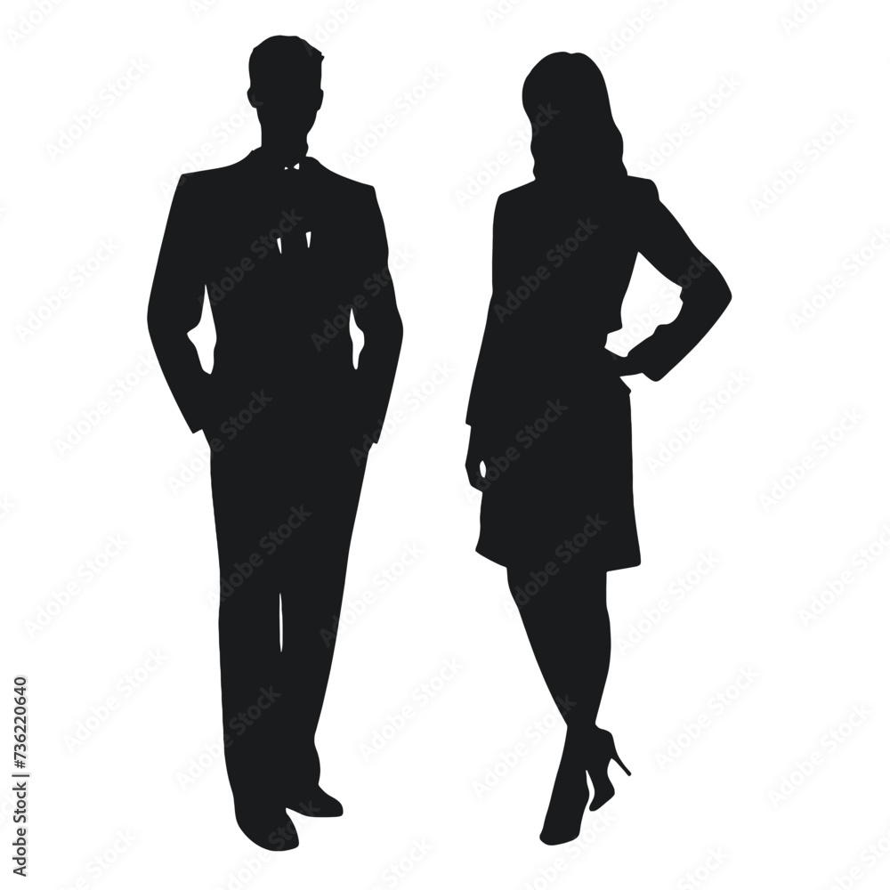 business people silhouette 