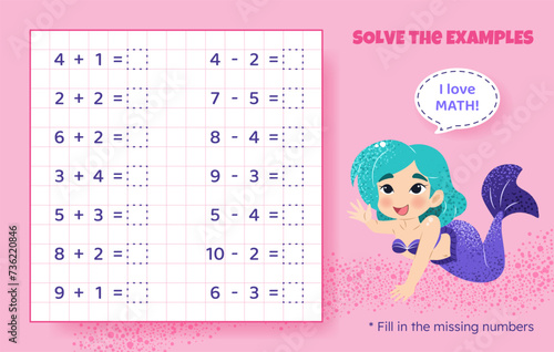 Obraz na plátně Solve the examples