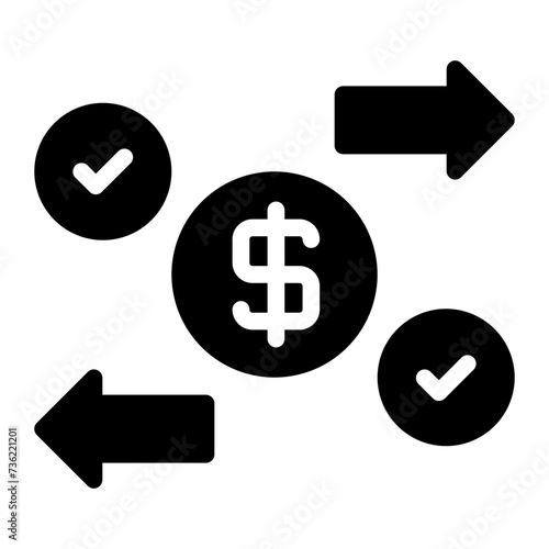 peer to peer glyph icon