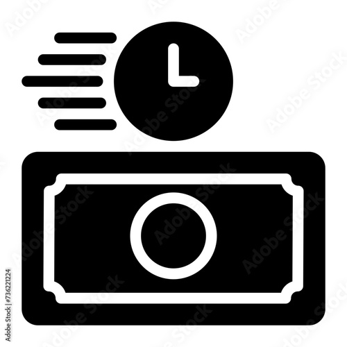 real time transfer glyph icon