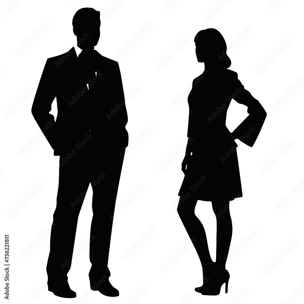 business people silhouette 