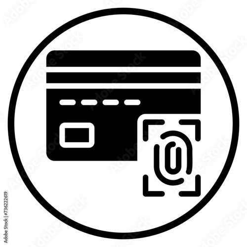 biometric identification glyph icon