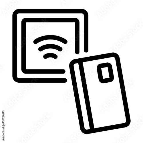 contactless line icon