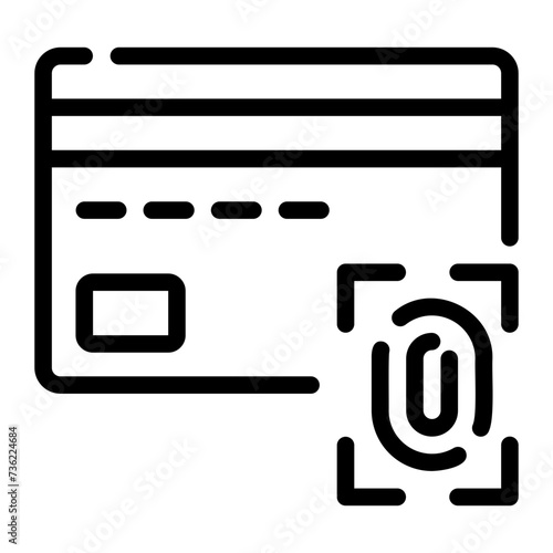 biometric identification line icon