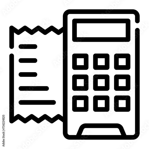 pos terminal line icon
