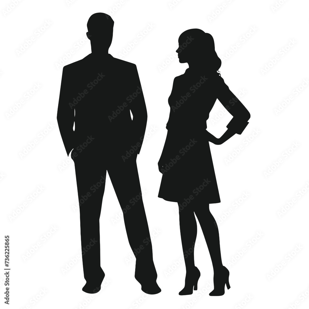 business people silhouette 