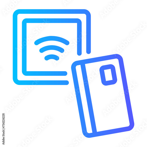 contactless gradient icon