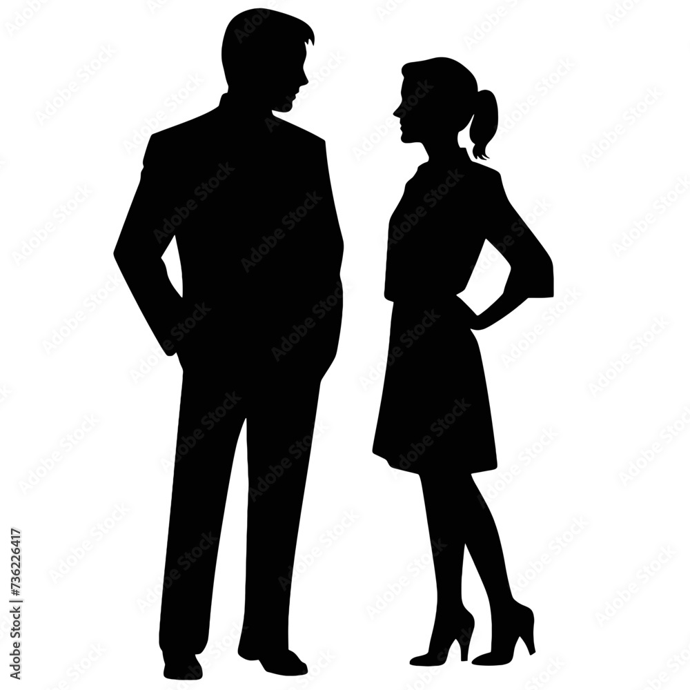 business people silhouette 