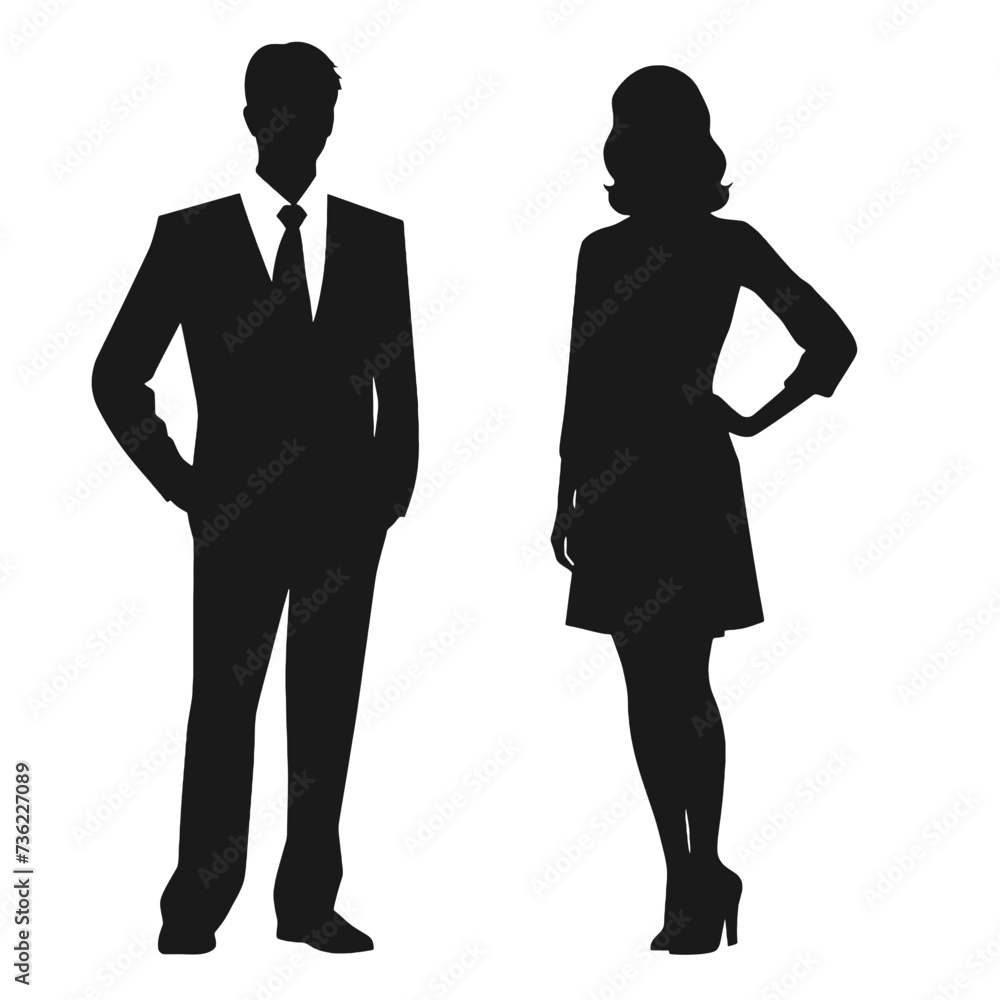 business people silhouette 