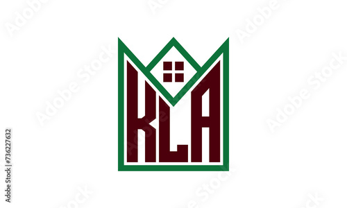 KLA initial letter real estate builders logo design vector. construction ,housing, home marker, property, building, apartment, flat, compartment, business, corporate, house rent, rental, commercial