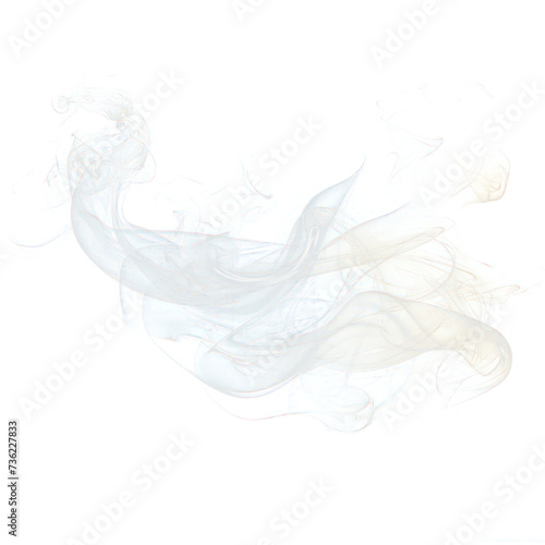 Abstract white smoke cloud  a soft white Smoke explode cloudy on transparent png. 
