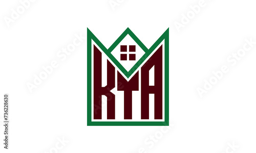 KTA initial letter real estate builders logo design vector. construction ,housing, home marker, property, building, apartment, flat, compartment, business, corporate, house rent, rental, commercial photo