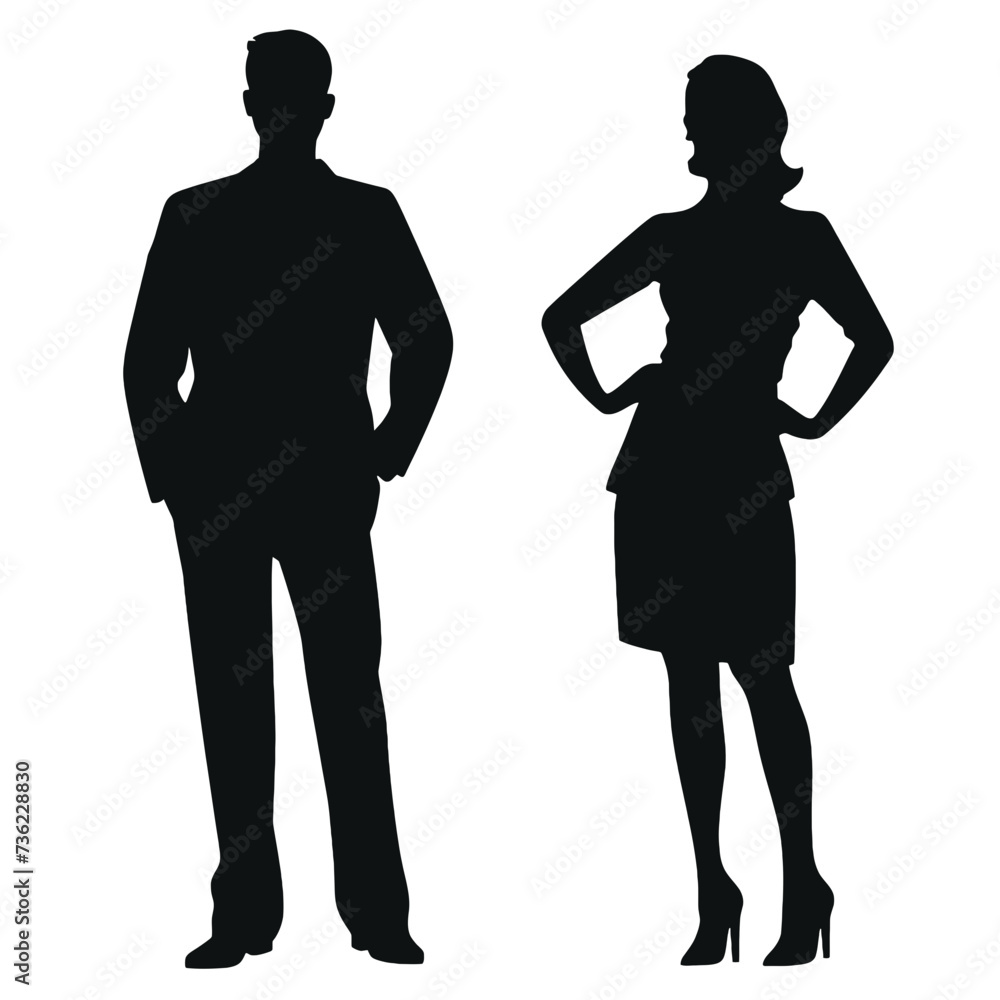 business people silhouette 