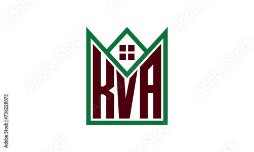 KVA initial letter real estate builders logo design vector. construction ,housing, home marker, property, building, apartment, flat, compartment, business, corporate, house rent, rental, commercial
