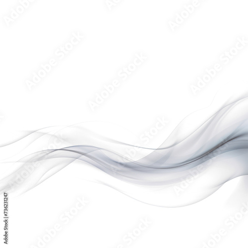 A blue abstract smoke isolated on transparent png. 