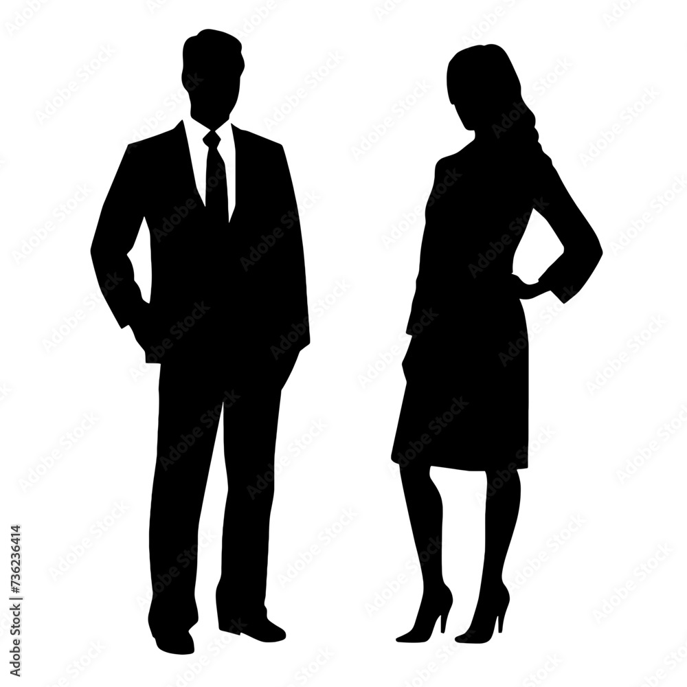 business people silhouette 