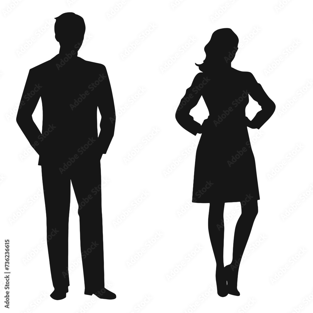 business people silhouette 