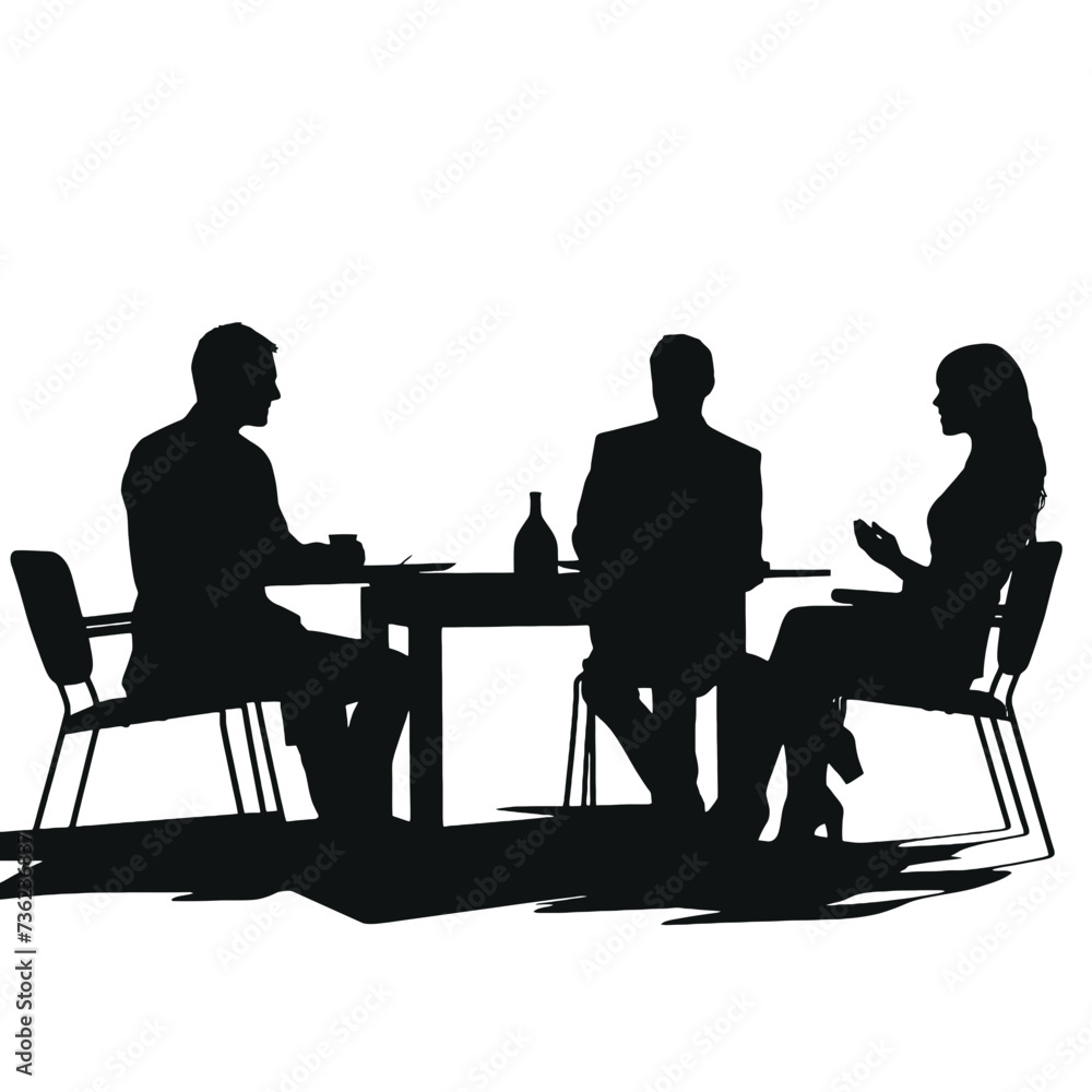 Fototapeta premium business people silhouette 