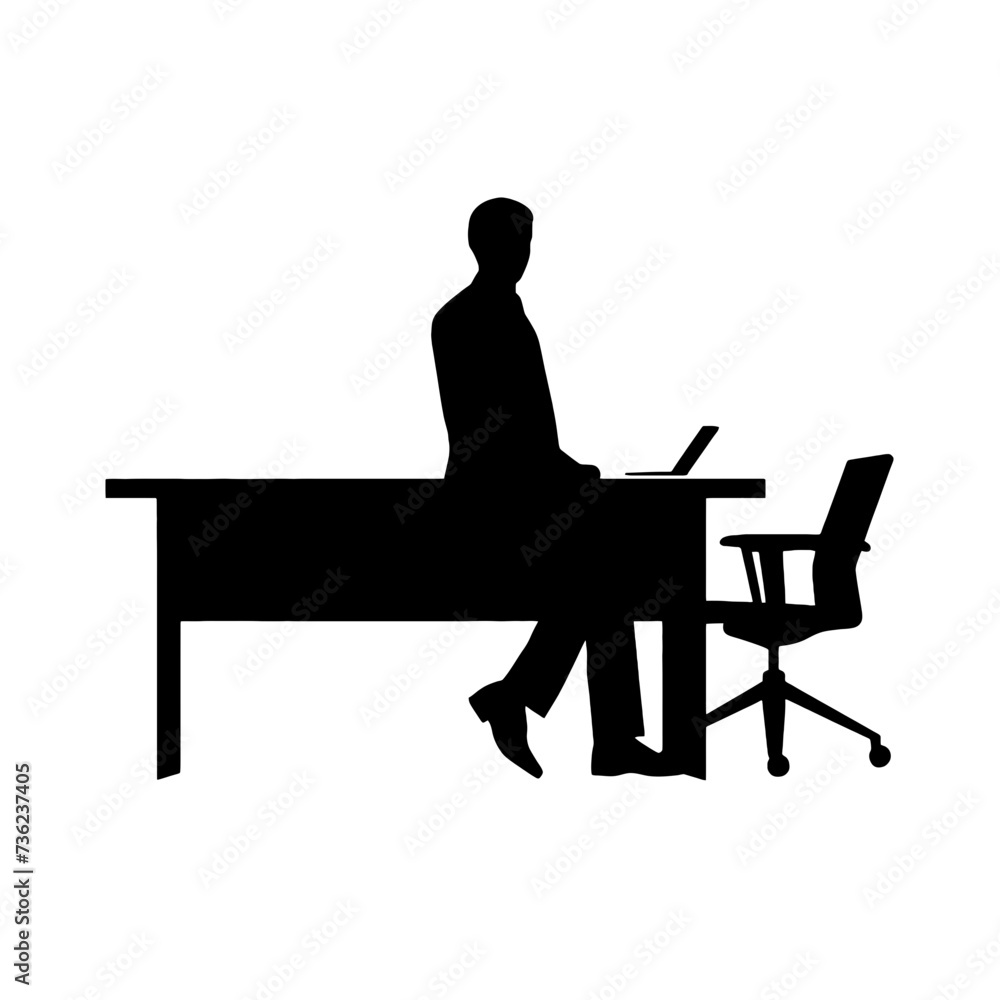 Fototapeta premium business people silhouette 