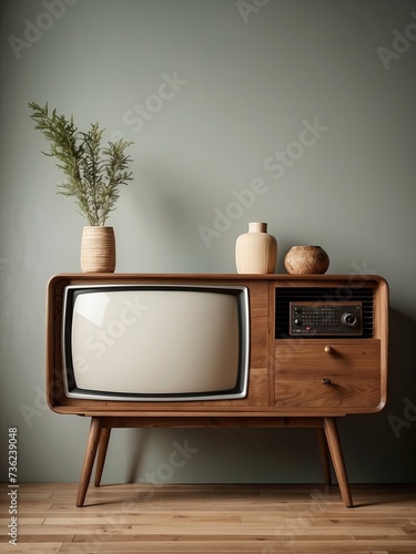 retro tv on the wall