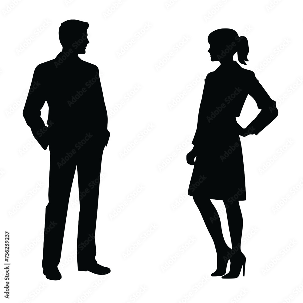 business people silhouette 