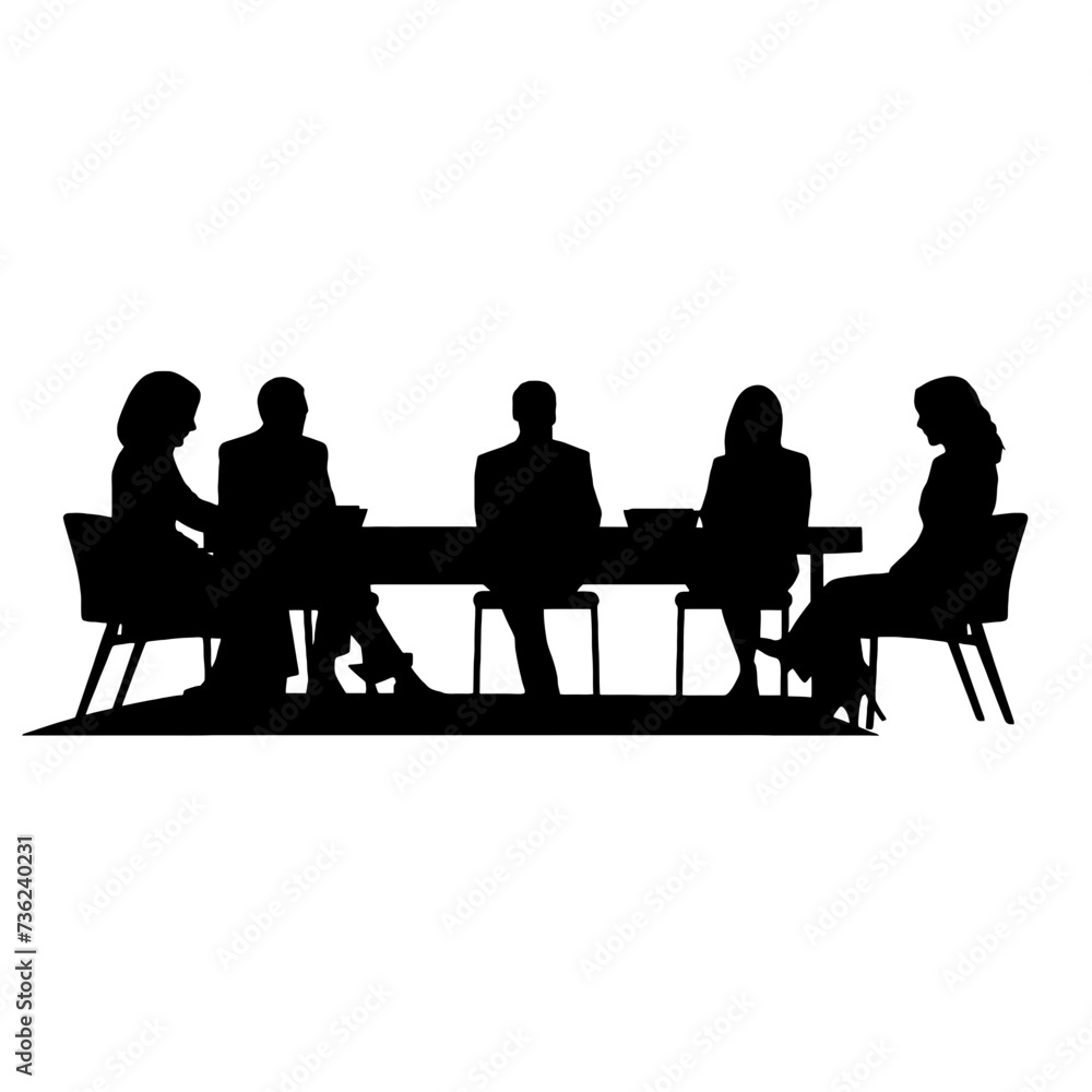 Fototapeta premium business people silhouette 