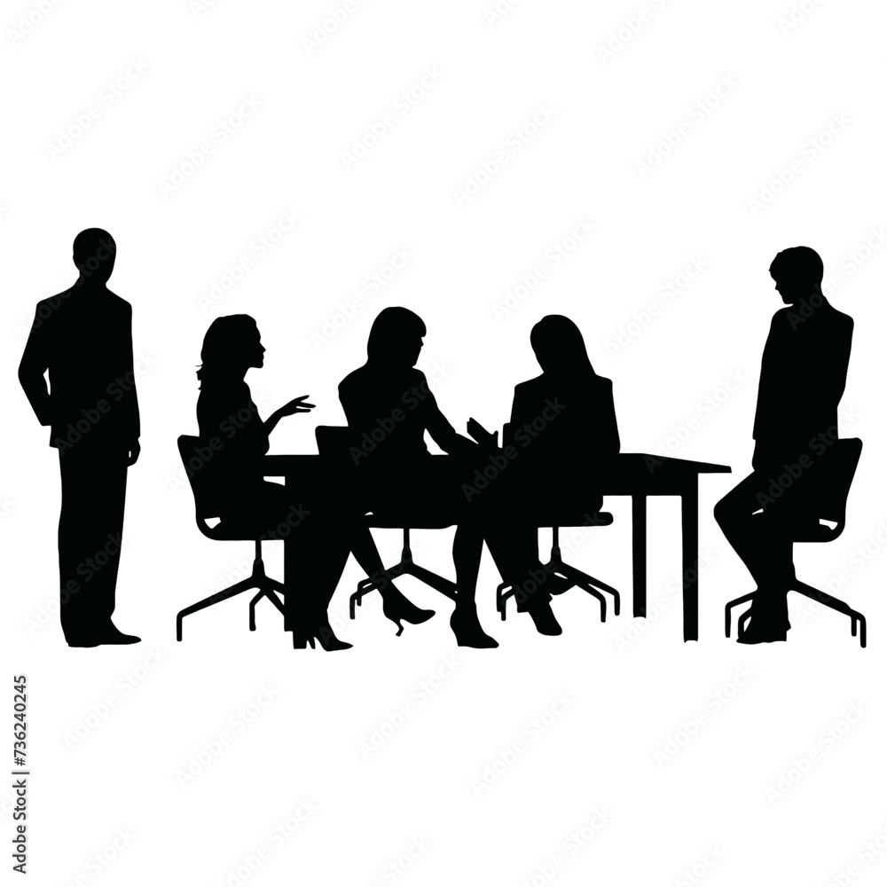 Fototapeta premium business people silhouette 