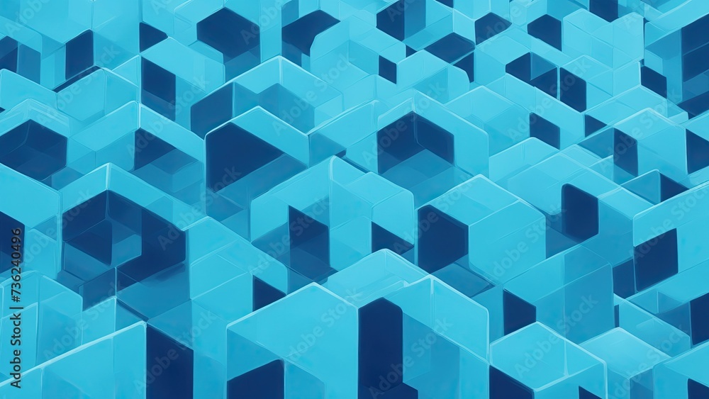 Abstract Cyan cubes background Abstract Cyan cubes background